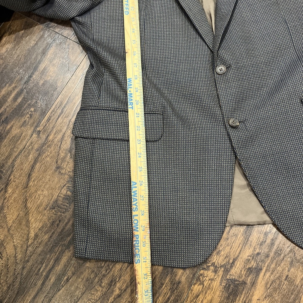 Coppley Mens 44R Blazer / Sport Coat Micro-Check 100% Wool High End Design - Picture 6 of 9